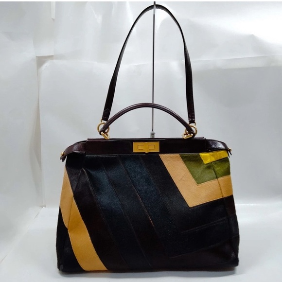Fendi calf hair peekaboo large bag - Picture 2 of 10